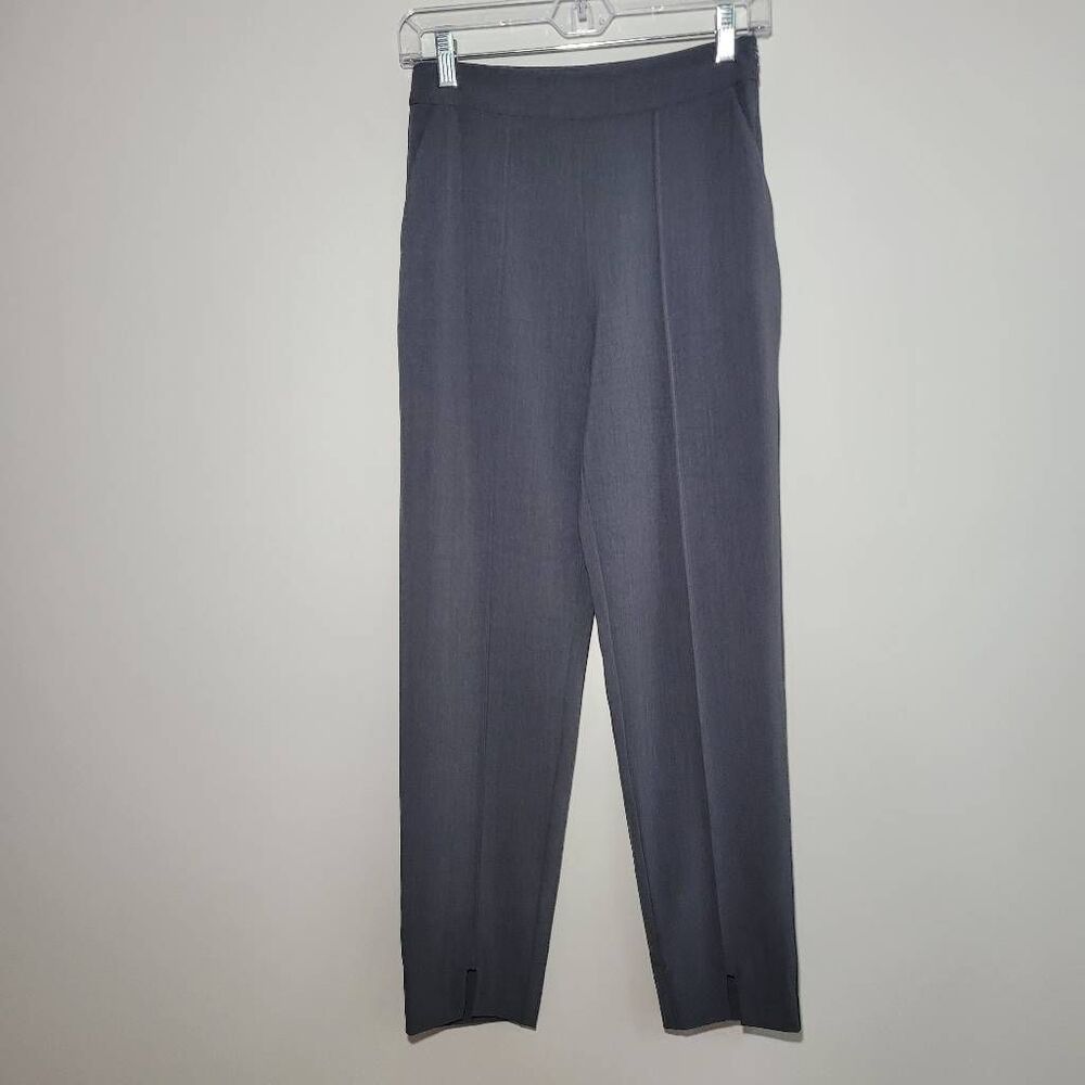 Lulus grey straight leg trousers lightweight office minimalist neutral‎ business